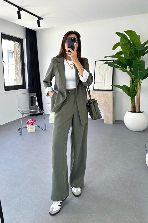 Kadın Kolu Katlamalı Ceket - 3