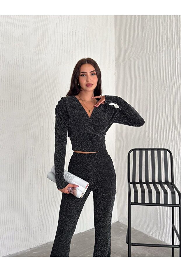 SİMLİ KRUVAZE BLUZ - 3