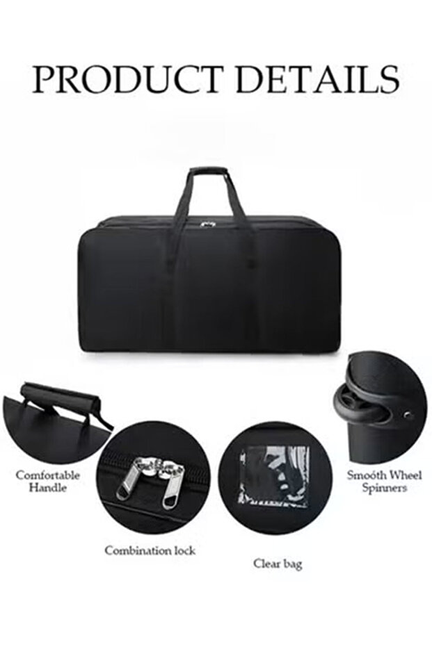 Expandable Foldable Rolling Duffle Bag with 2 Wheels - 5