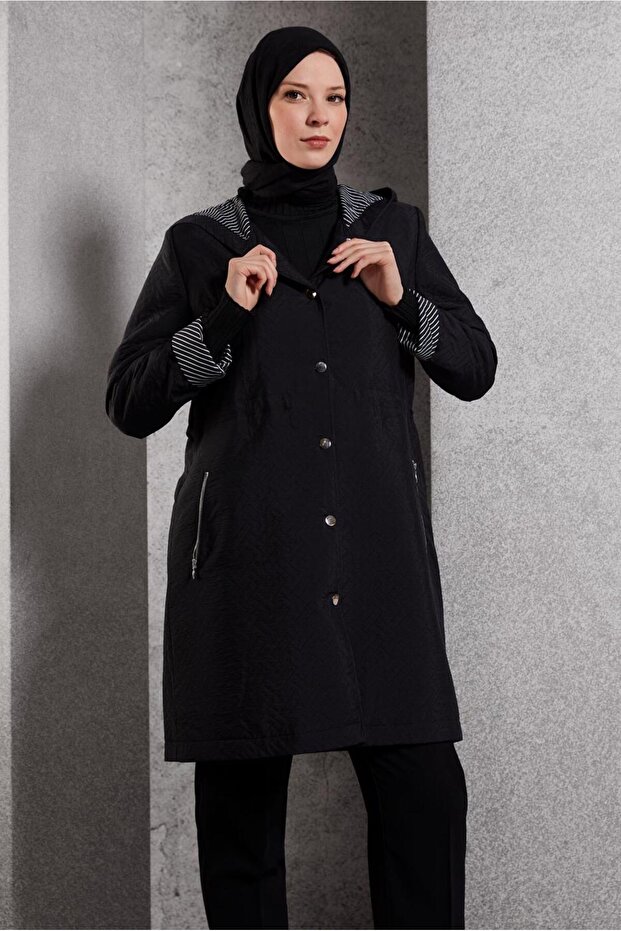 KAPÜŞONLU TRENÇKOT 10913 - 2