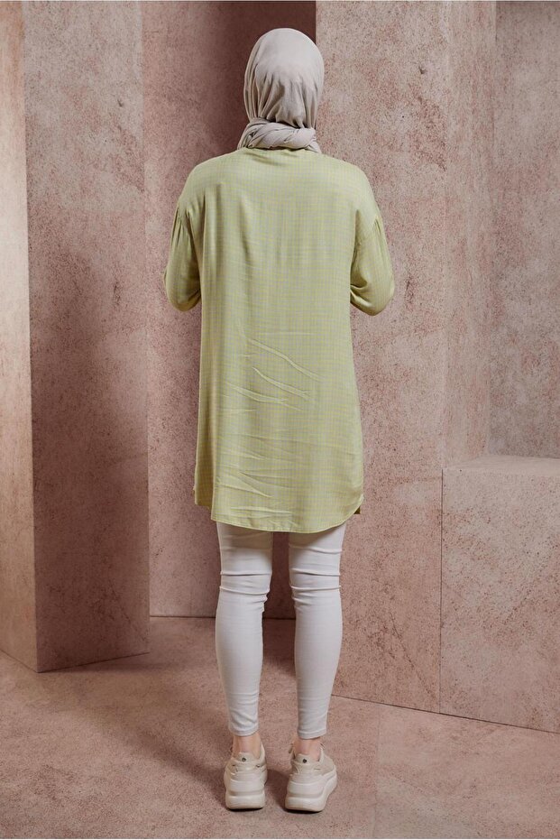 تونك منقوش من القماش القطني 44478 - 3