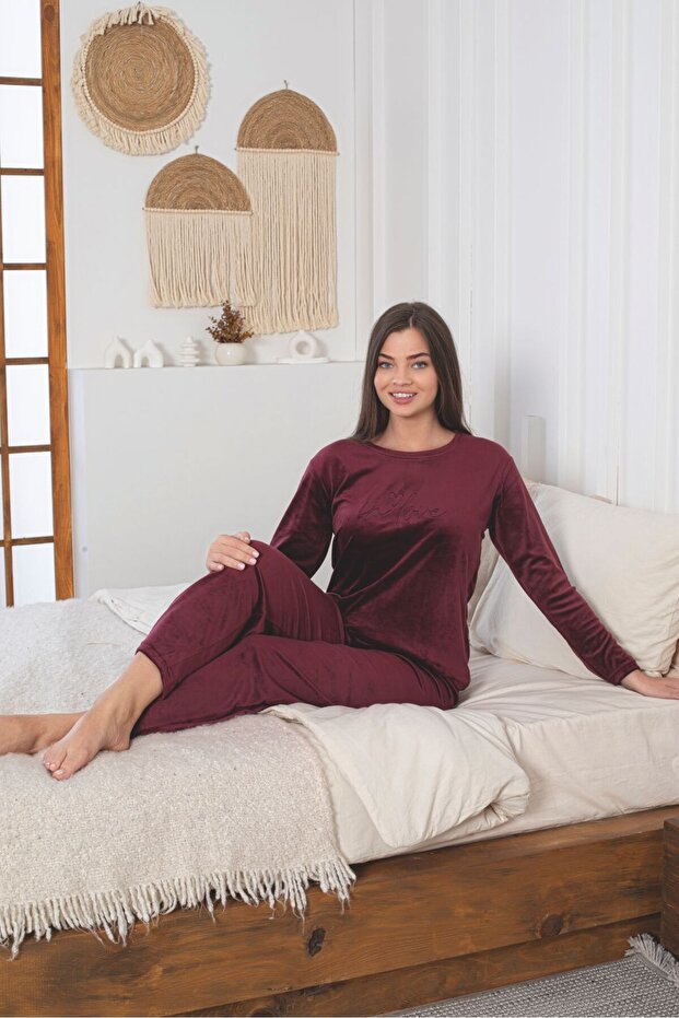 Sametový dámský pyžamový set - 2