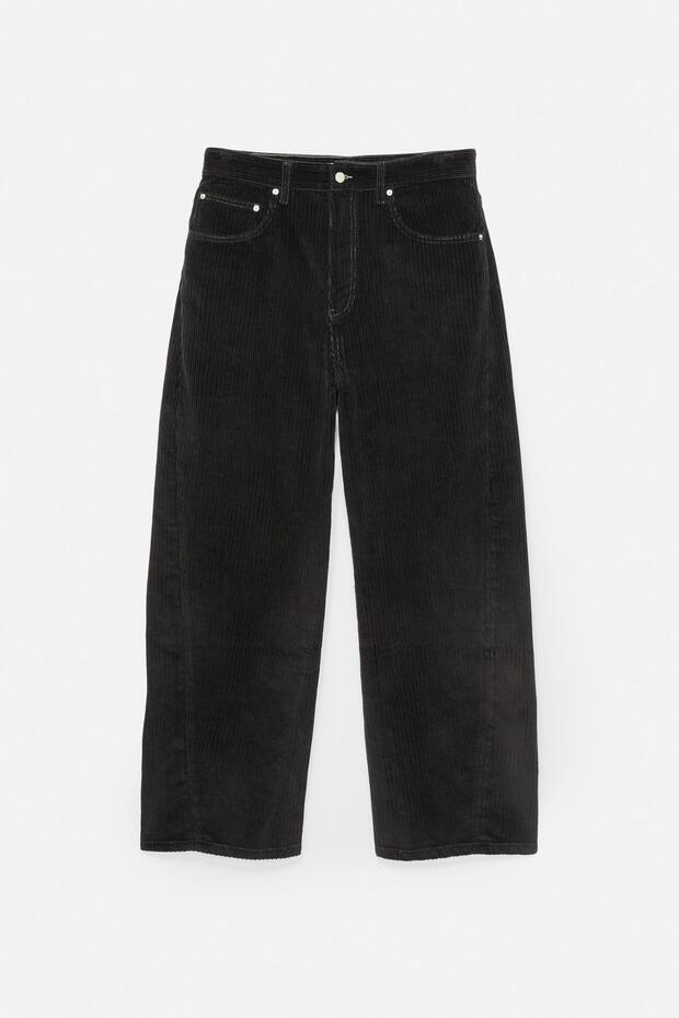 Düz kesim kadife pantolon - 8