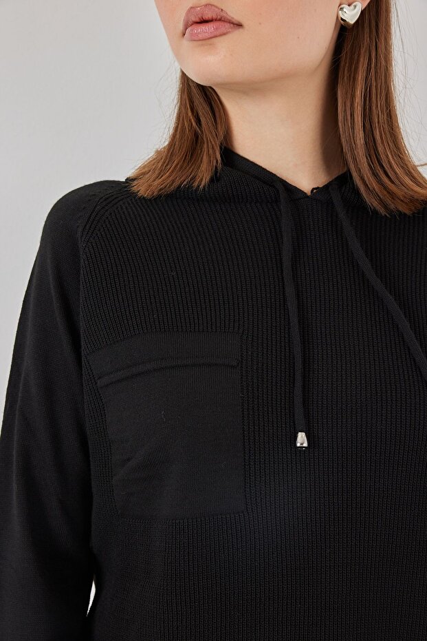 BDART Kapüşonlu Triko Kazak - 5