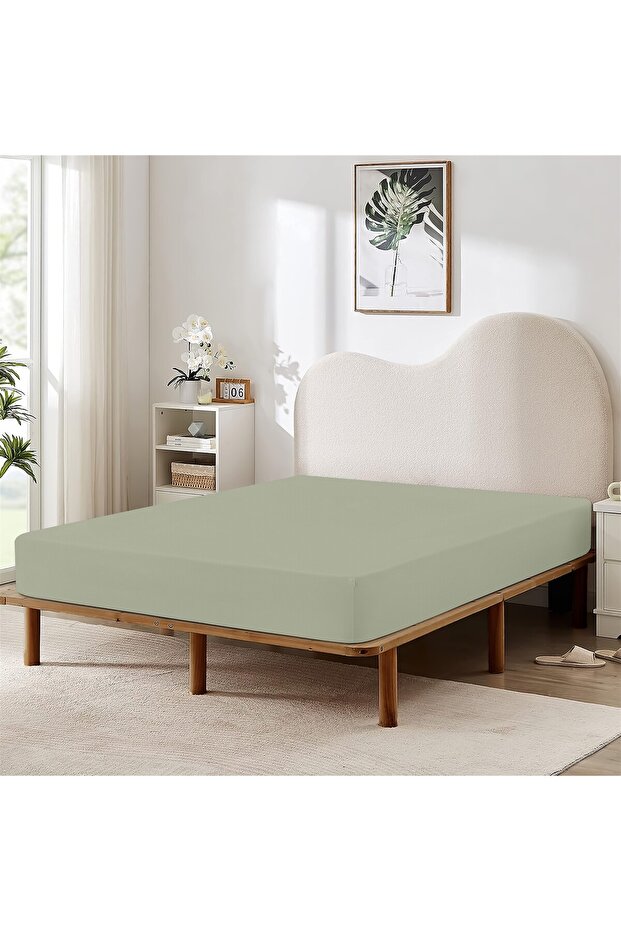 ملاءة سرير مطاطية من القطن بنسبة 100% - 2