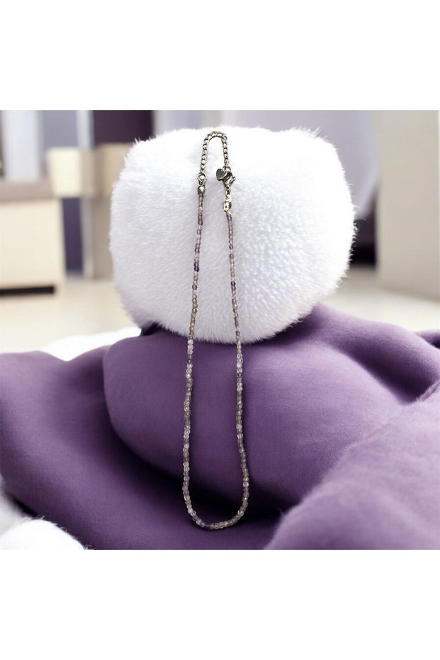 Aurastone Amethyst Natural Stone 2mm Necklace