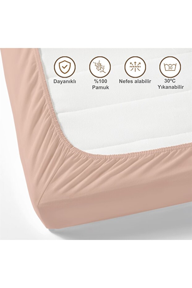 ملاءة سرير مطاطية من القطن بنسبة 100% - 5