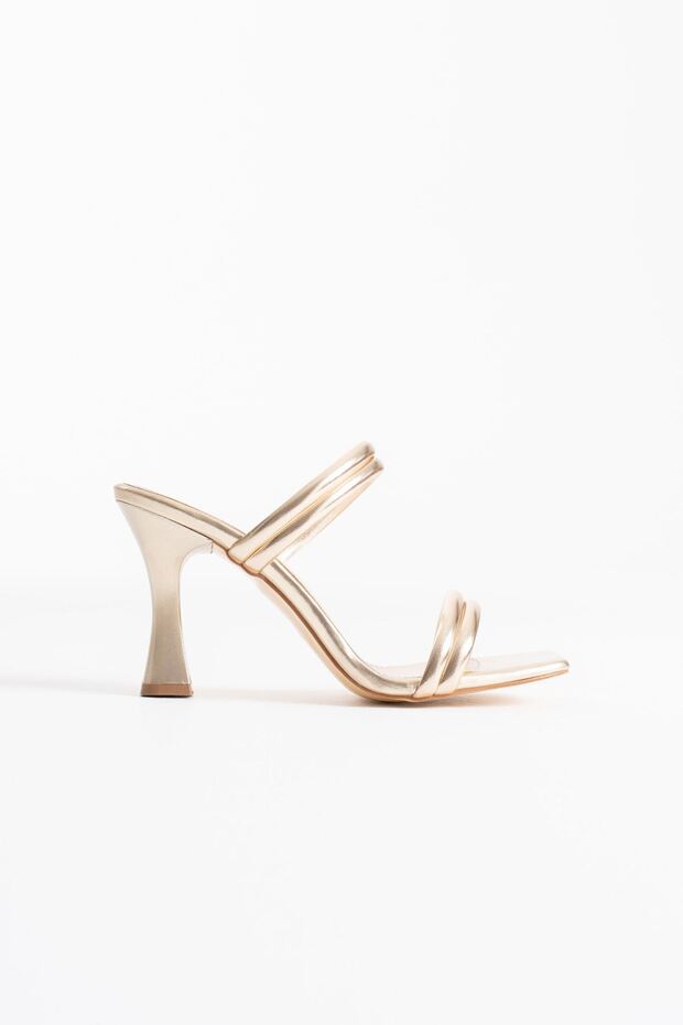 Petra Women's Gold Heeled Slippers