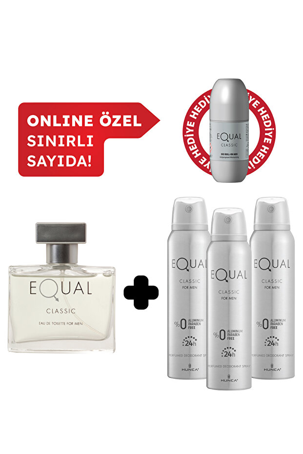 Erkek Edt Parfüm 75 ml & Deodorant 3*150 ml Avantajlı Set, Roll On Hediyeli - 1