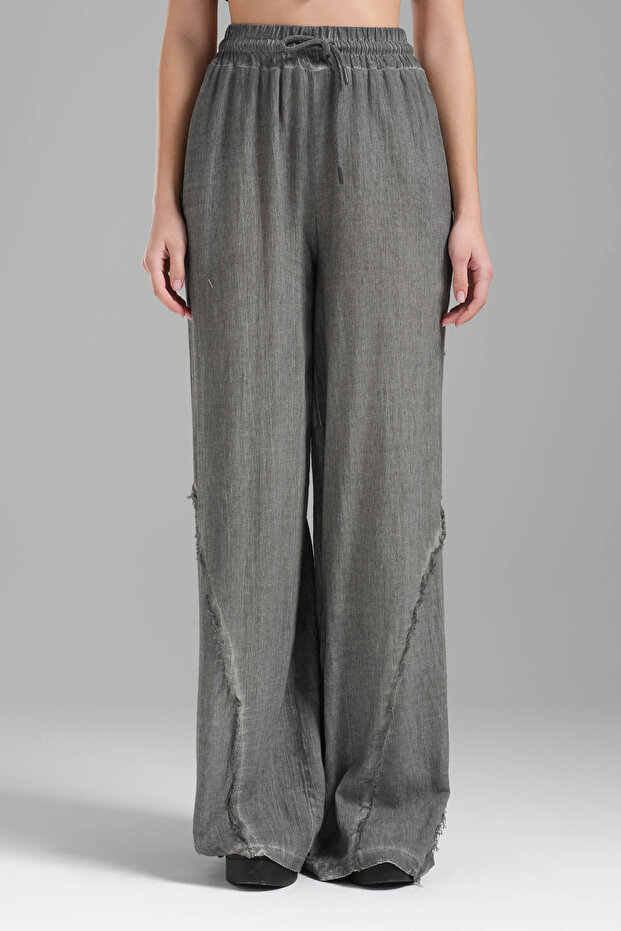 Ženske patchwork pantalone sa elastičnim strukom Lan - 1