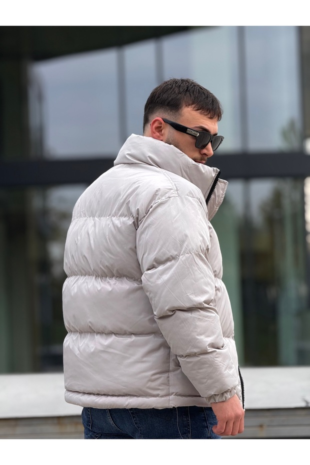 Men's Patterned Inflatable Coat - 6