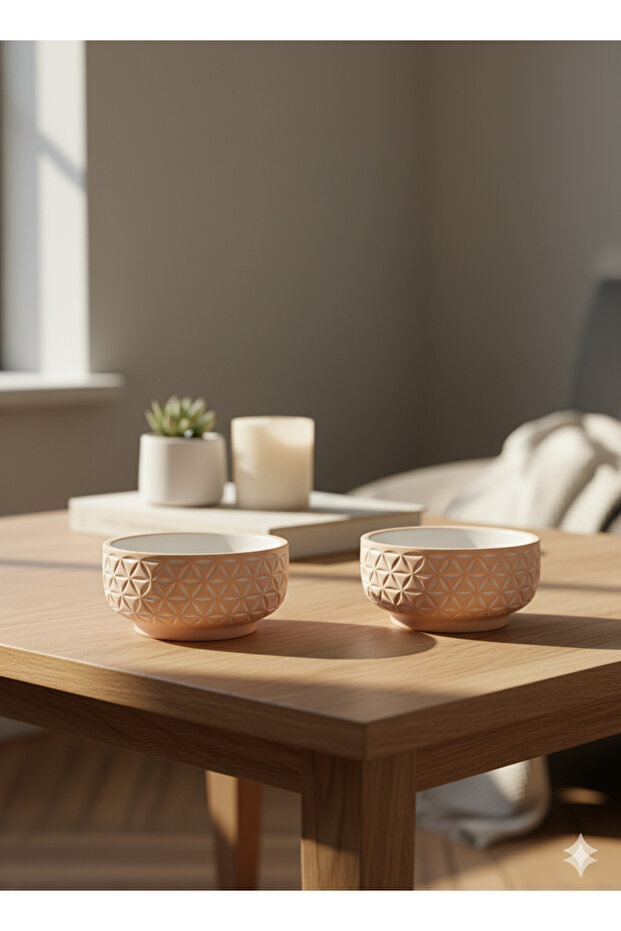 2 Li Krem Set Saksı - 2