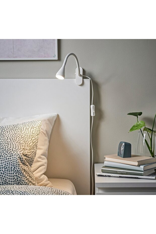 مصباح LED بمشبك، أبيض - 2