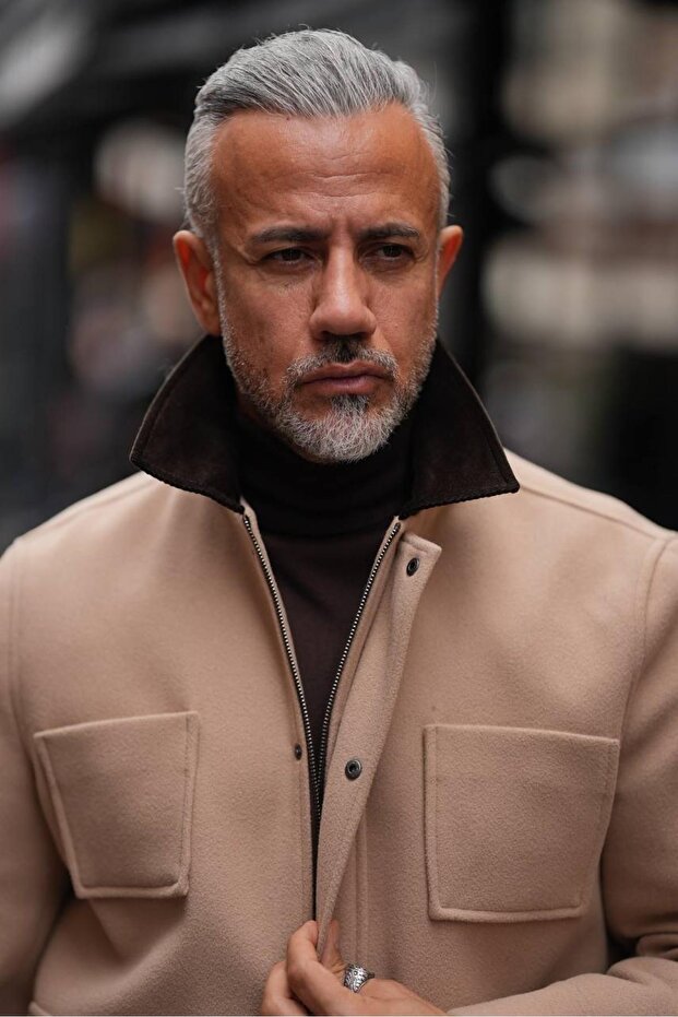 KADİFE YAKA DÖRT CEP MONT - 3