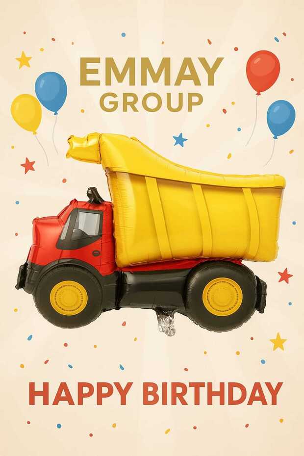 Large Size Truck Themed Foil Balloon (82Cmx69Cm)