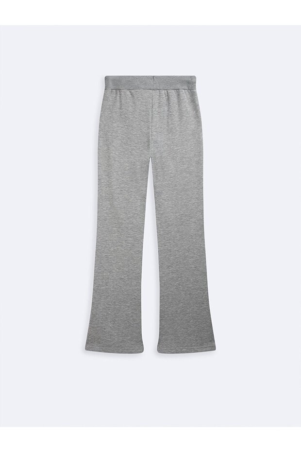 Φόρμα κοτλέ Flare Grey με ελαστική μέση - 3
