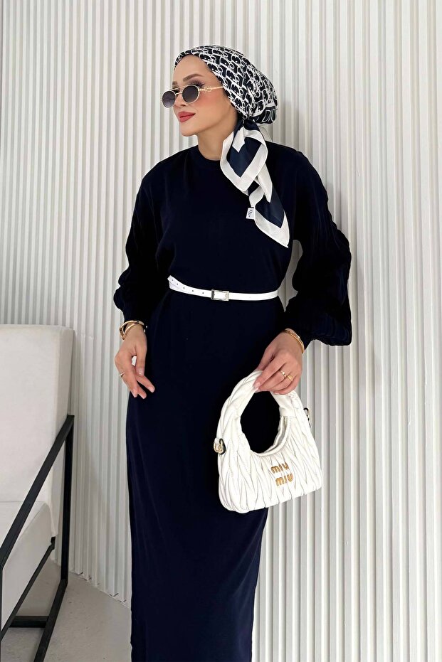 Basic Triko Elbise 70-2421 - 6