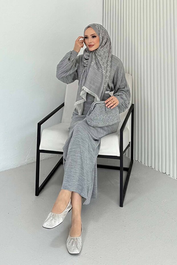 Basic Triko Elbise 70-2421 - 5