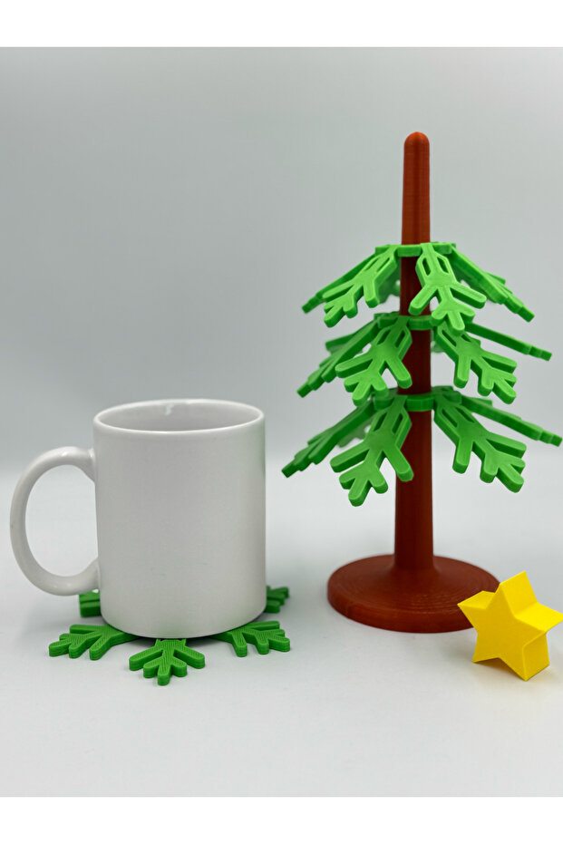 2-in-1 Christmas Tree Coaster Set