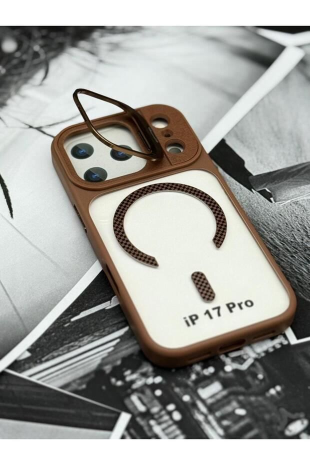 Magnetic Shockproof Case for iPhone 17 Pro with Camera Lens Protector & Kickstand Ring – MagSafe