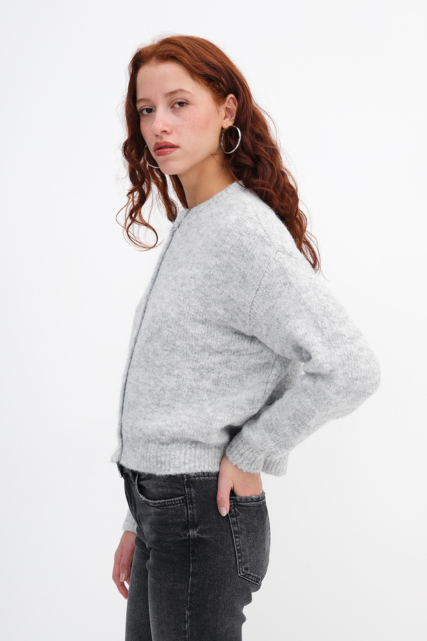 Düğmeli Triko Hırka H3473 - 6