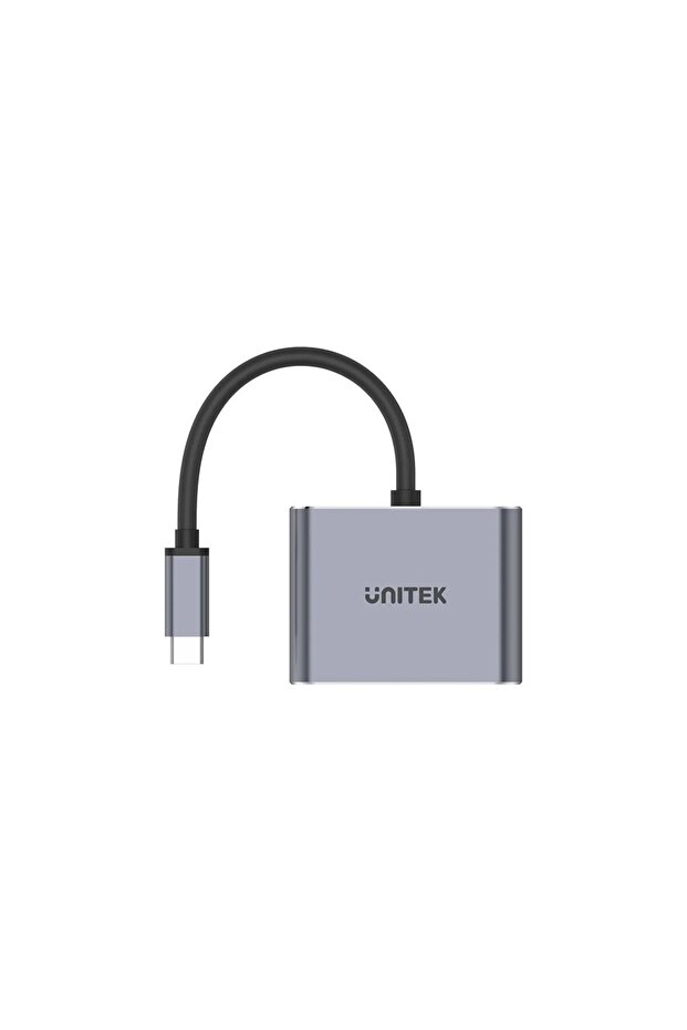 موزع USB-C 4 في 1 مع HDMI بدقة 4K، VGA، USB-A، 100 واط PD - محول شاشة مزدوجة | D1049A - 3