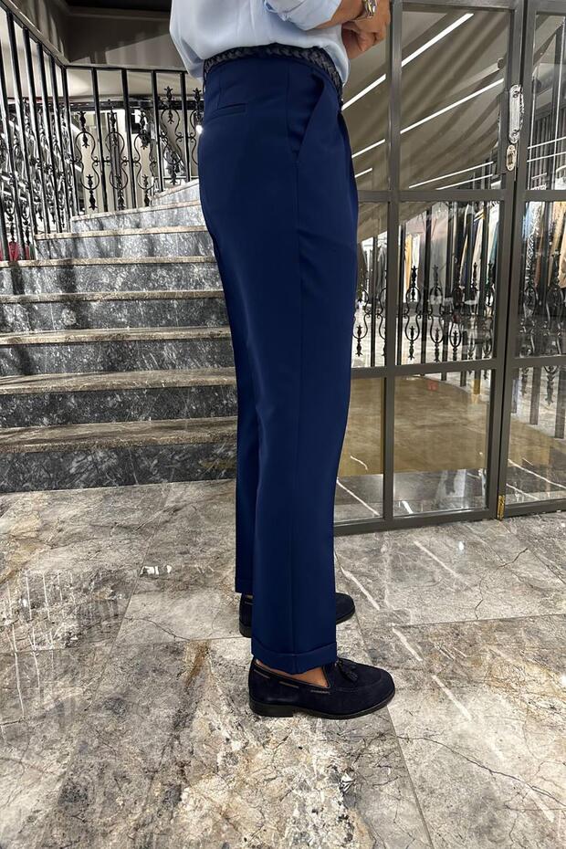PİLELİ GENİŞ PAÇA PANTOLON - 1