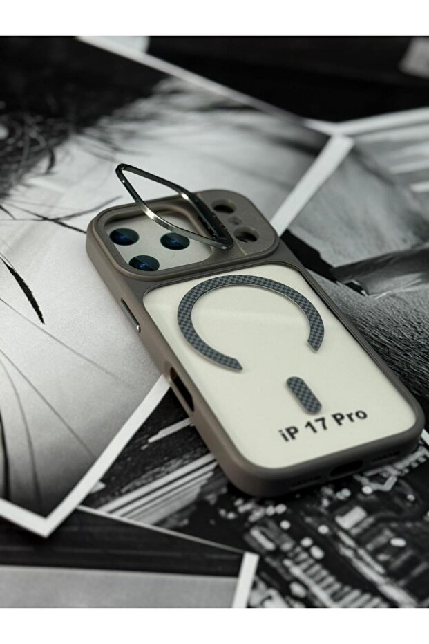 Magnetic Shockproof Case for iPhone 17 Pro Max with Camera Lens Protector & Kickstand Ring – MagSafe
