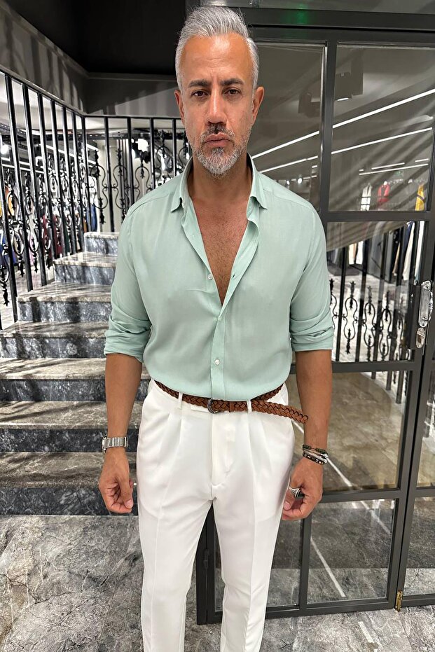 GİZLİ DÜĞMELİ GÖMLEK - 3