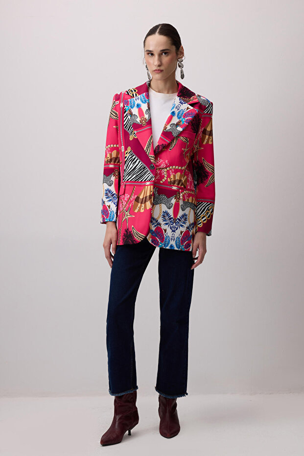 Patterned blazer jacket - 2