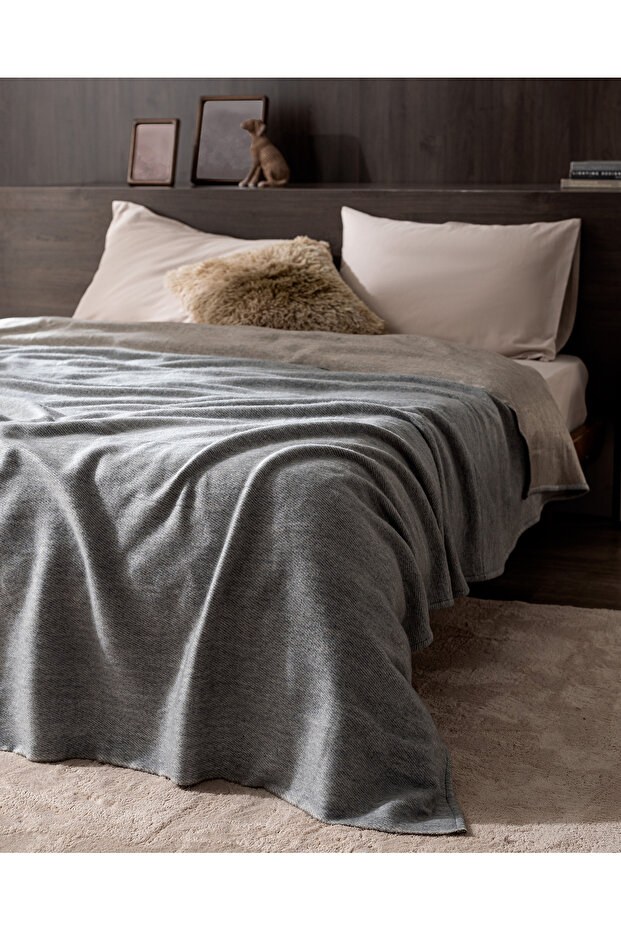 بطانية بيريني مزدوجة - نيلي - 2