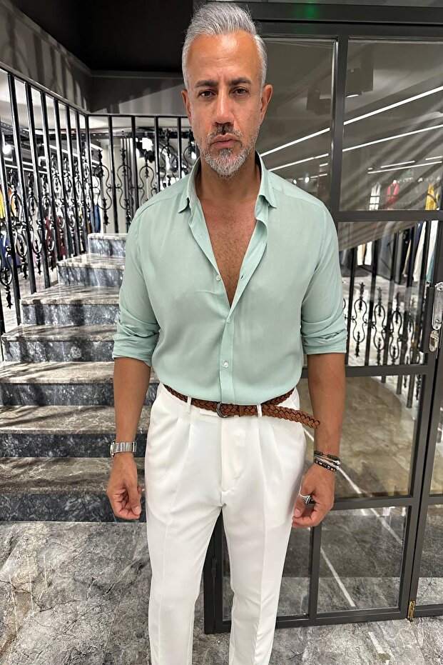 GİZLİ DÜĞMELİ GÖMLEK - 1