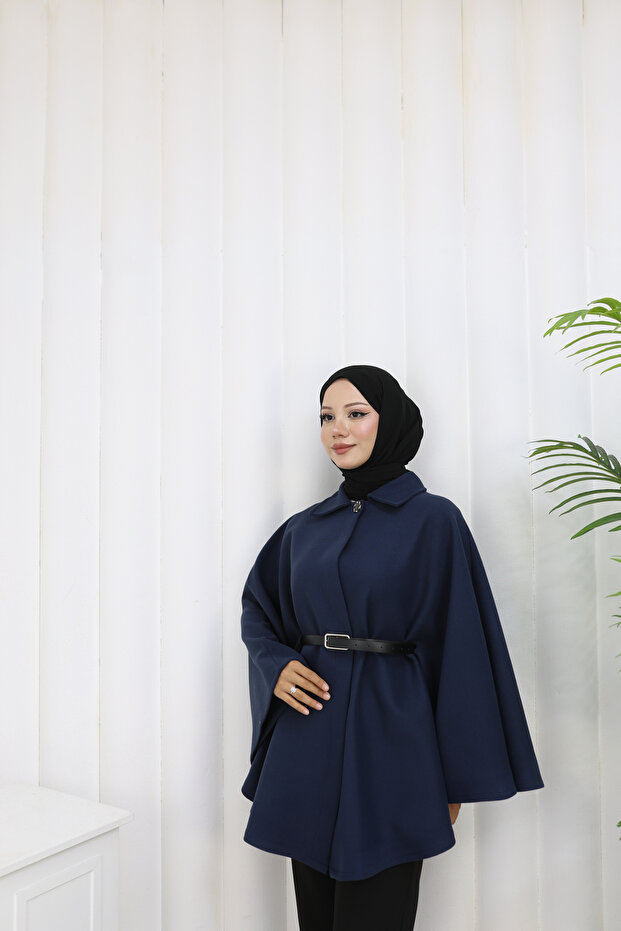 Belted Stamp Poncho - 2