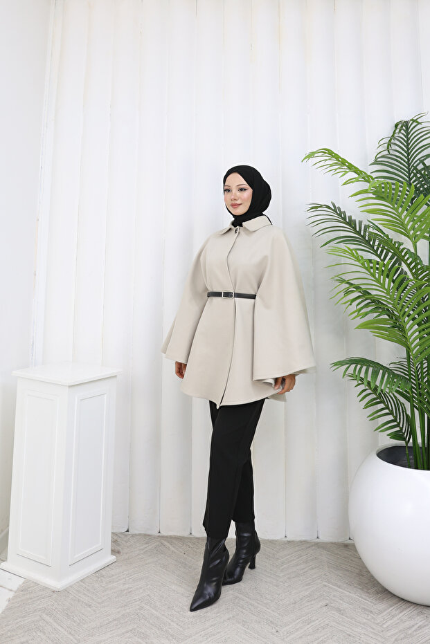 Belted Stamp Poncho - 5