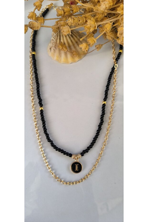 Choose the Letter Chain Necklace Black