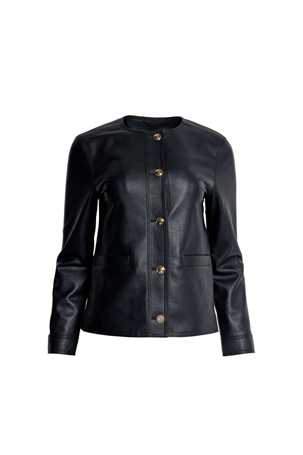 Suni Deri Ceket - 4
