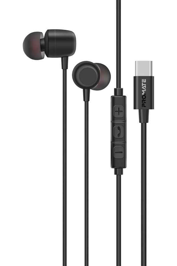 Silken-ENC High-Fidelity USB-C Earphones with ENC Mic (Black)