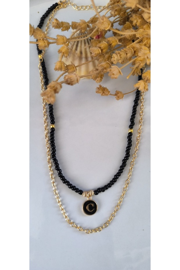 Choose the Letter Chain Necklace Black