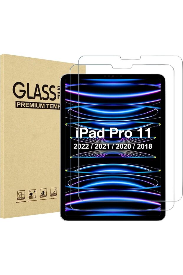 2-Pack Tempered Glass Screen Protector for iPad Pro 11-Inch (2018/2020/2021/2022)