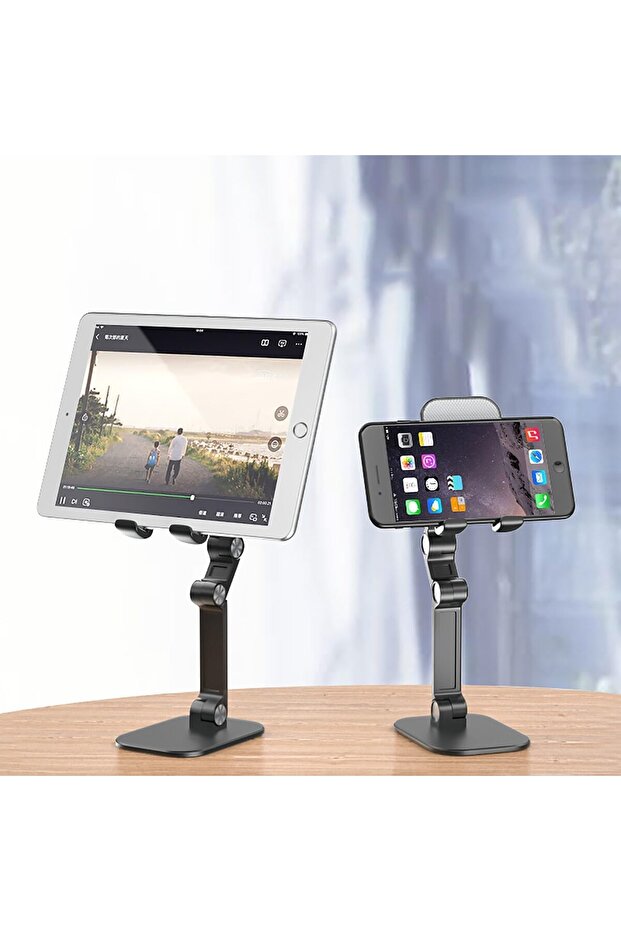 Foldable Adjustable Tablet Stand with Sturdy Base for iPad, Surface Pro & Portable Monitors 4.7-15.6 - 4