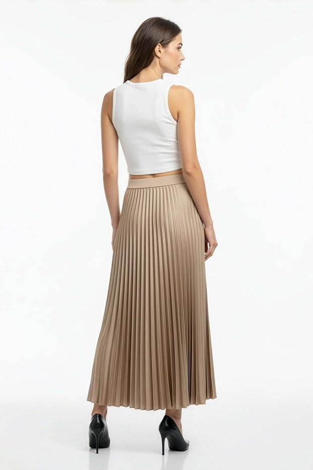 Pileli Midi Etek - 2