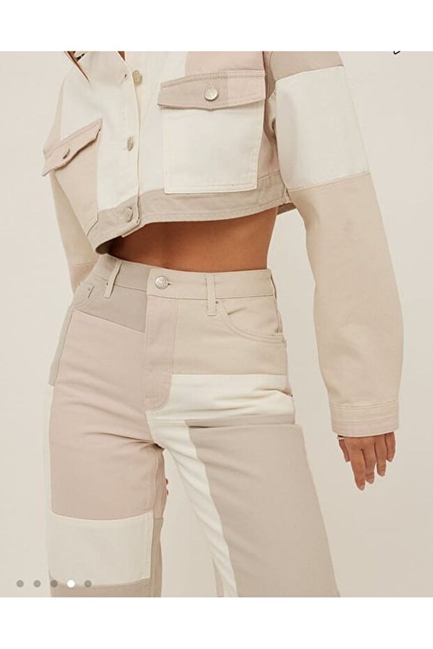 YÜKSEK BEL PATCHWORK JEAN - 2
