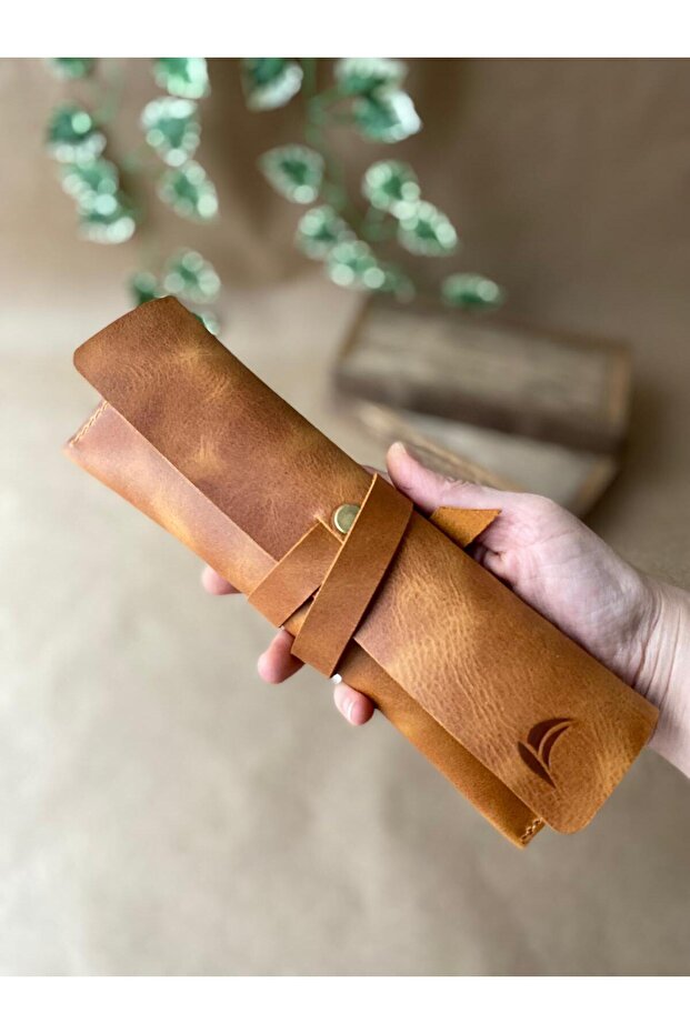 (Writing Name) Pen Holder - Handmade Genuine Leather