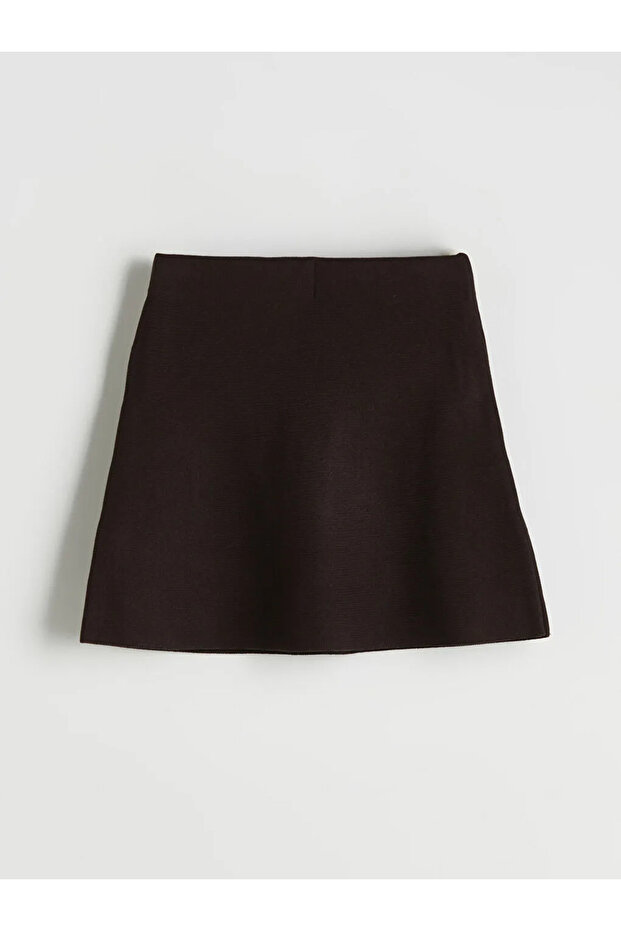 Beli Lastikli Triko Mini Etek - 4