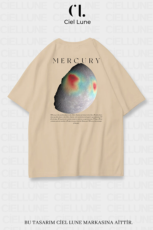 Unisex Women's and Men's Mercury Printed Special Design Oversize T-Shirt