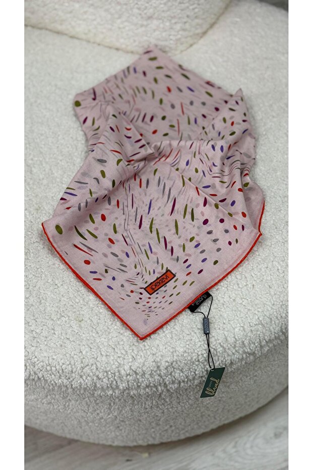 بودرة وشاح قطنية منقوشة - 1