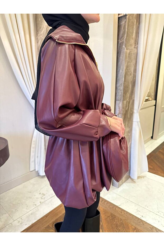 Bomber Deri Ceket - 5