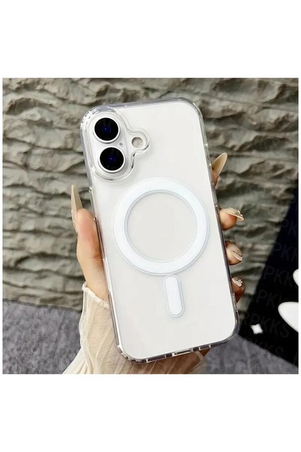 Apple iPhone 16 Compatible Case Non-Yellowing Clearmag Case (M-Safe Compatible) Transparent
