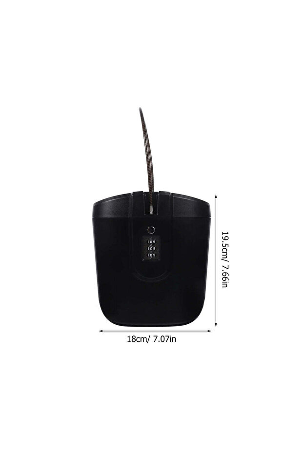 Portable Safe Box - Combination Security Case Lock Box with Code (Black) - 7