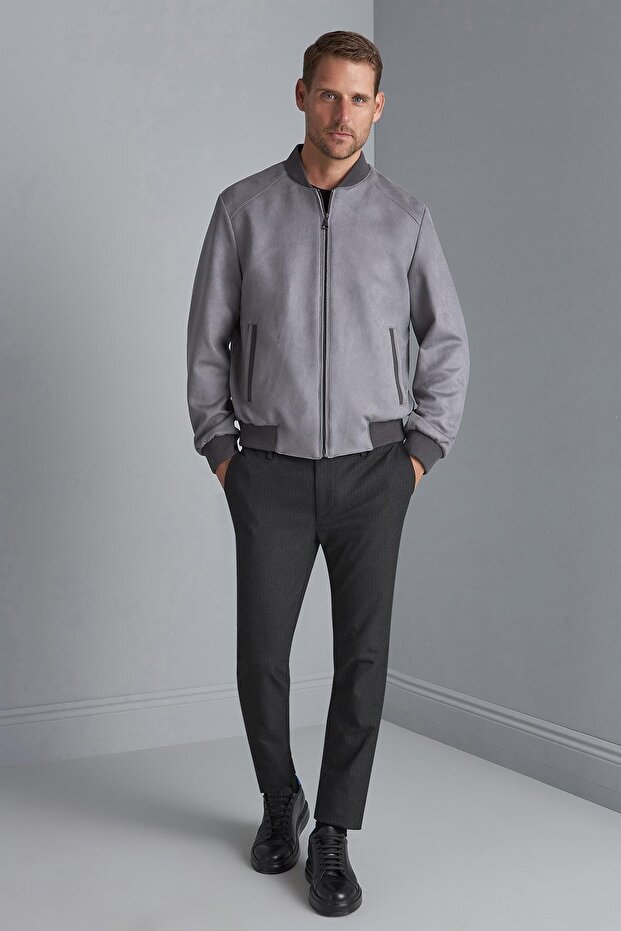 معطف رمادي للرجال - 1